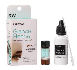 KIT GLANCE HENNA CASTANHO CLARO 3,5 G - DELINEADOR DE SOBRANCELHAS
