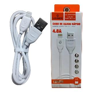 CABO PARA CELULAR USB-A/LIGHTNING LE-2101-OS 4.8A 1M LEHMOX BRANCO