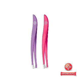 DUO DE PINCAS PONTA RETA MISTO ROSA E ROXO BC-408 COLORS MUNDIAL