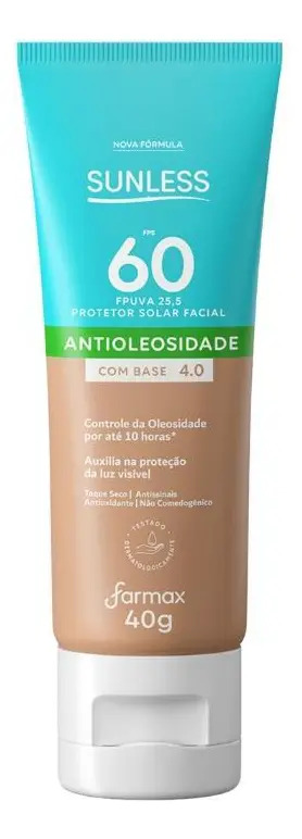 PROT SOL FACIAL FPS60 COR 4.0 SUNLES 40G