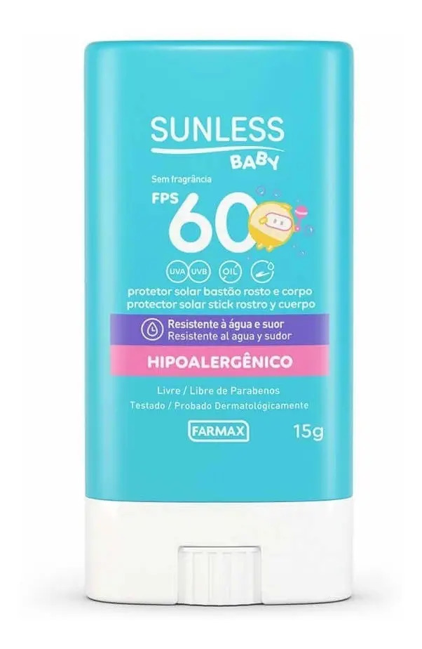 PROT SOL BABY BASTAO FPS60 SUNLESS 15G