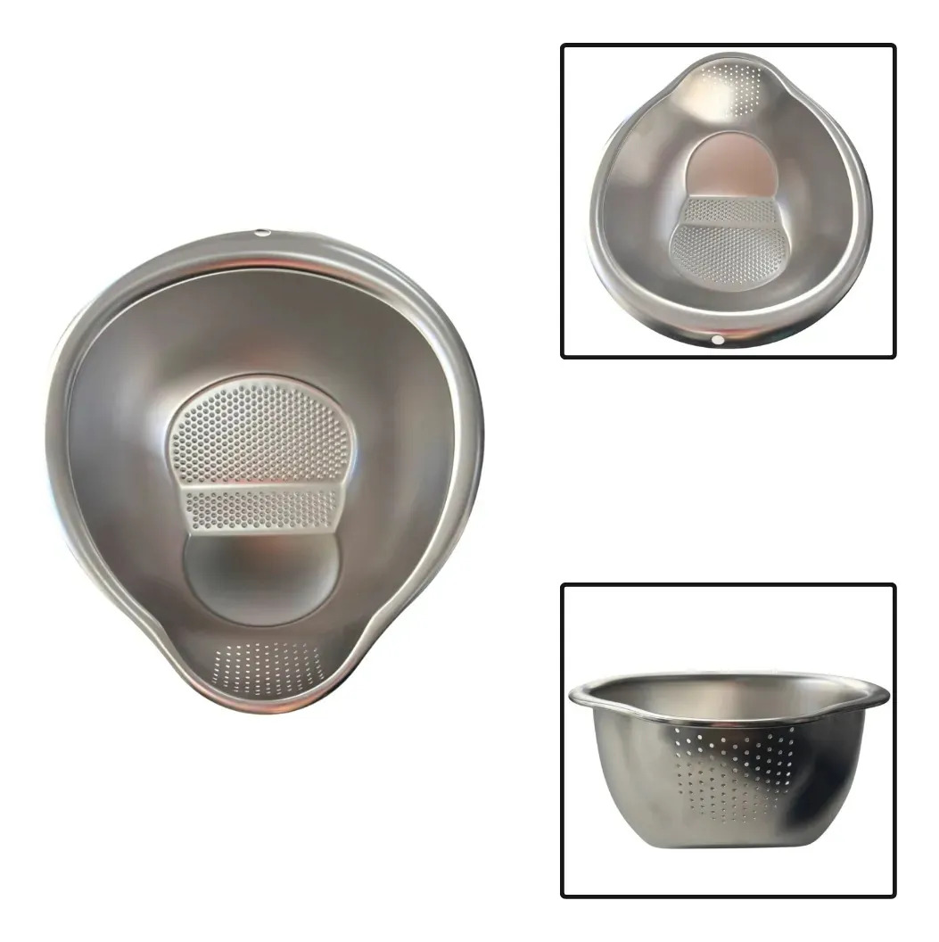 ESCORREDOR MULTIUSO EM INOX 27X15 CM