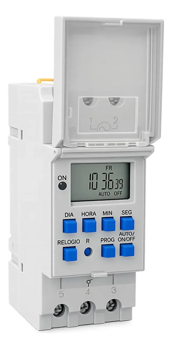 TIMER DIGITAL BIVOLT TRILHO DIN EXATRON