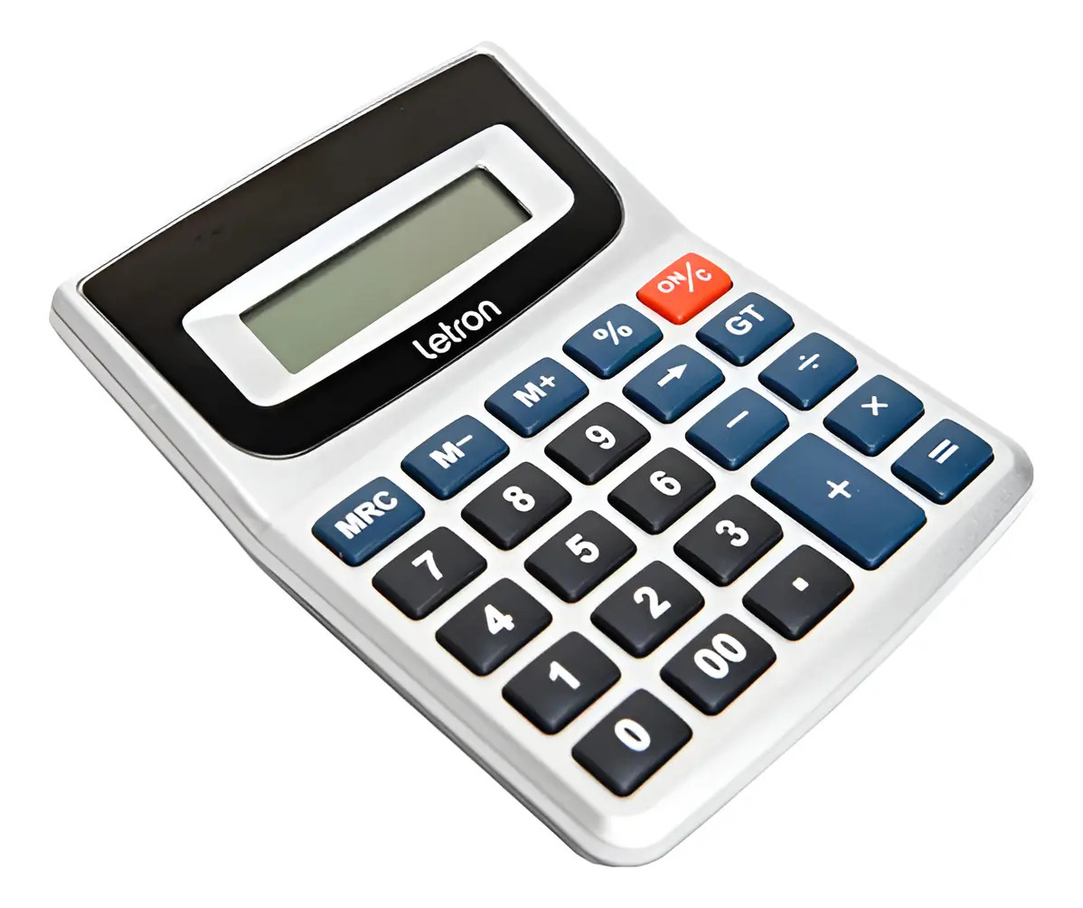 CALCULADORA MESA 08DIG.PRATA LETRON