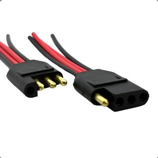 CONECTOR 4 VIAS MACHO/FEMEA C/FIO 4MM