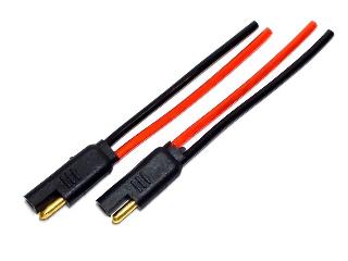 CONECTOR 2 VIAS MACHO/FEMEA C/FIO 4MM