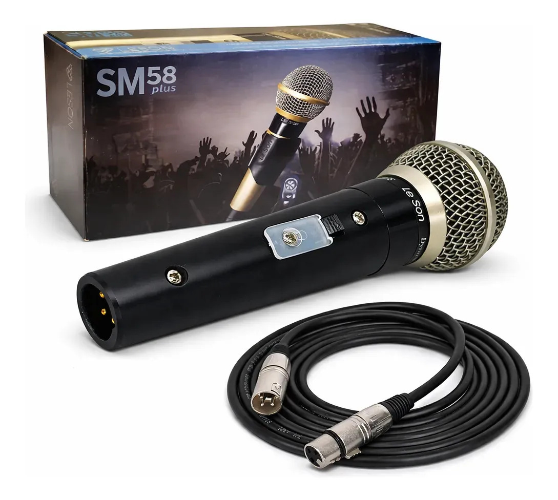 MICROFONE SM58 PLUS PRETO