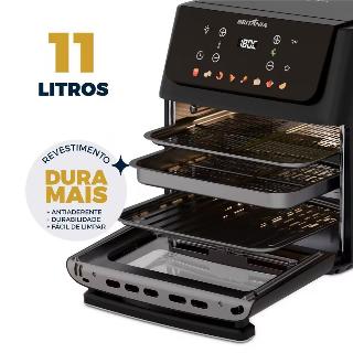 FRITADEIRA AIR FRYER BRITANIA OVEN 1800W BAF11A 63802131 PRETO 220 VOLTS