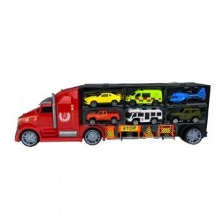 KIT CAMINHAO PORTA CARROS E AVIAO SHINY TOYS CHECAR SE VEM CARRINHO/2055