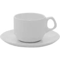 XICARA CHA C/PIRES PORCELANA BCA 220ML - REF I3539