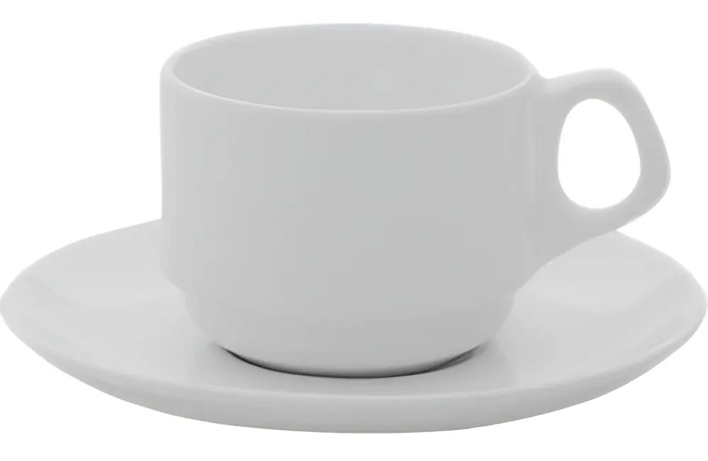 XICARA CHA C/PIRES PORCELANA BCA 220ML - REF I3539