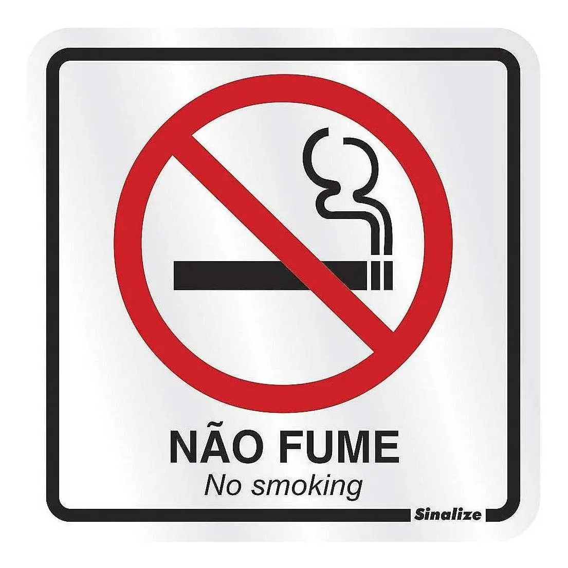 PLACA SINAL.ALUM(PROIB.FUMAR)15X15CM SIN
