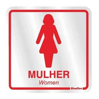 PLACA SINAL.ALUM(SANIT.FEM)15X15CM SINAL