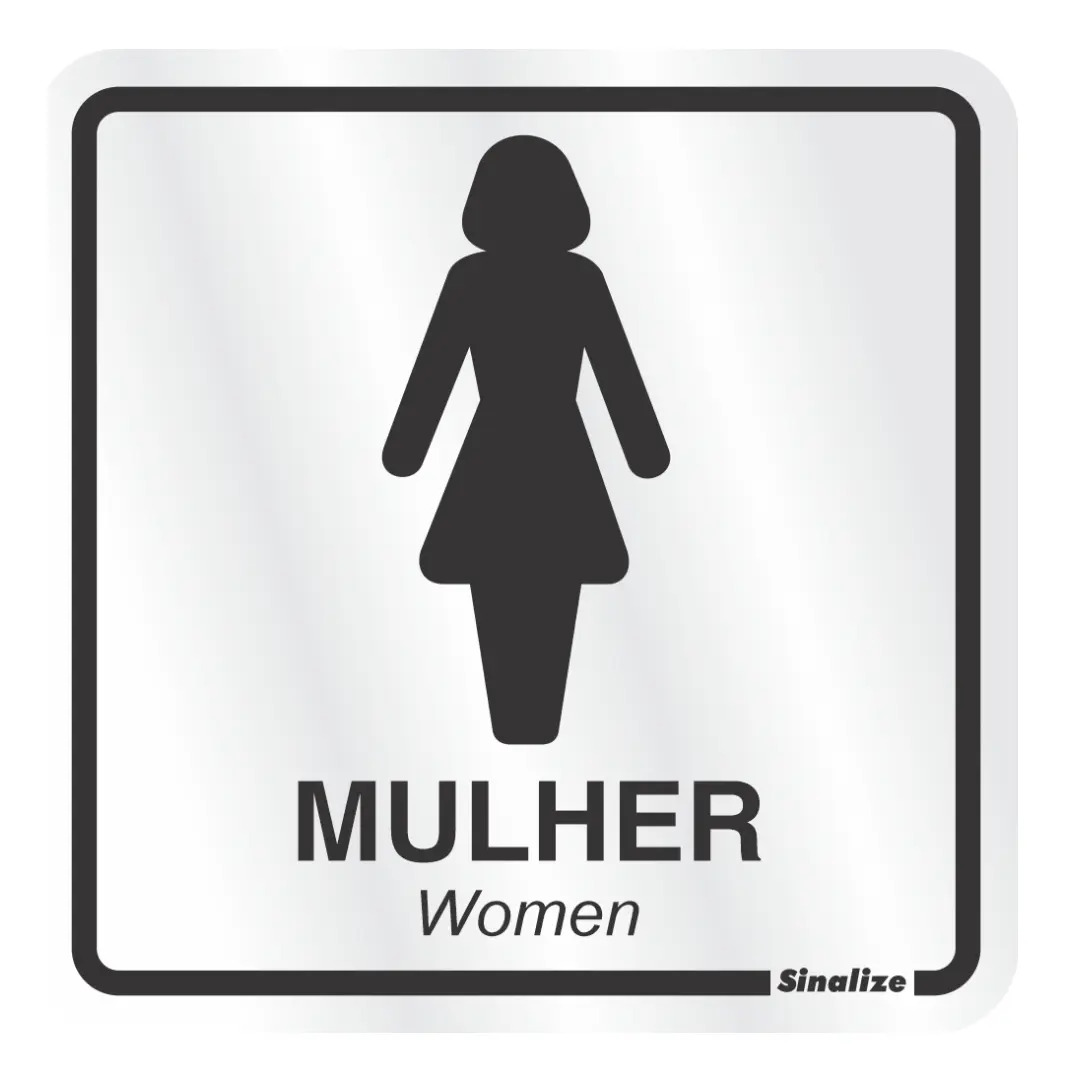 PLACA SINAL.ALUM(SANIT.FEM)15X15CM SINAL