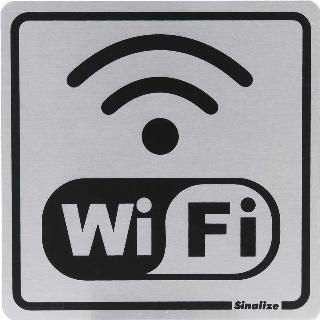 PLACA SINAL.ALUM(WIFI) 15X15CM SINALIZE
