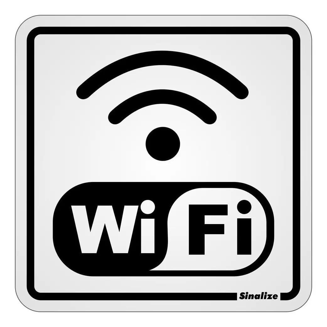 PLACA SINAL.ALUM(WIFI) 15X15CM SINALIZE