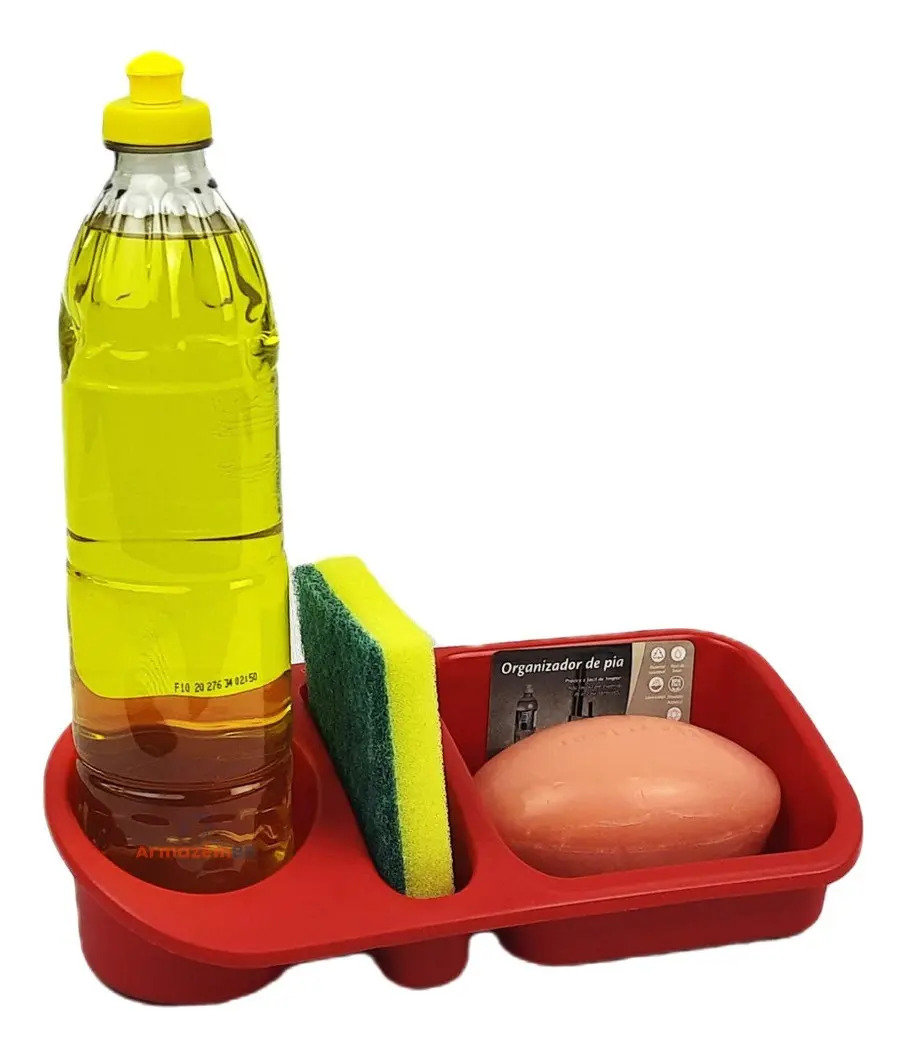 ORGANIZADOR PLUS VERMELHO SOLIDO DE PLASTICO