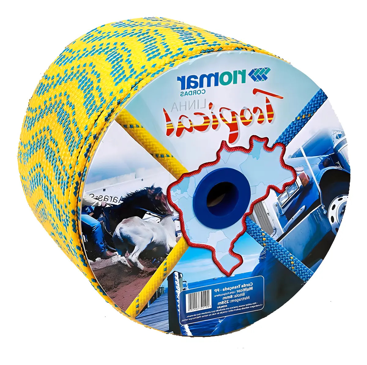 CORDA PP TROPICAL 08MM MULTIC RIOMAR 1M