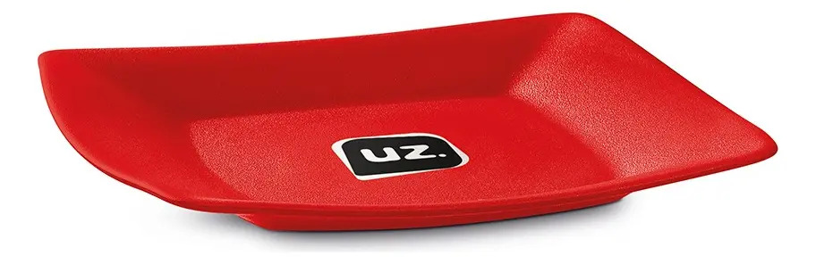 PRATOS LANCHE P VERMELHO SOLIDO DE PLASTICO