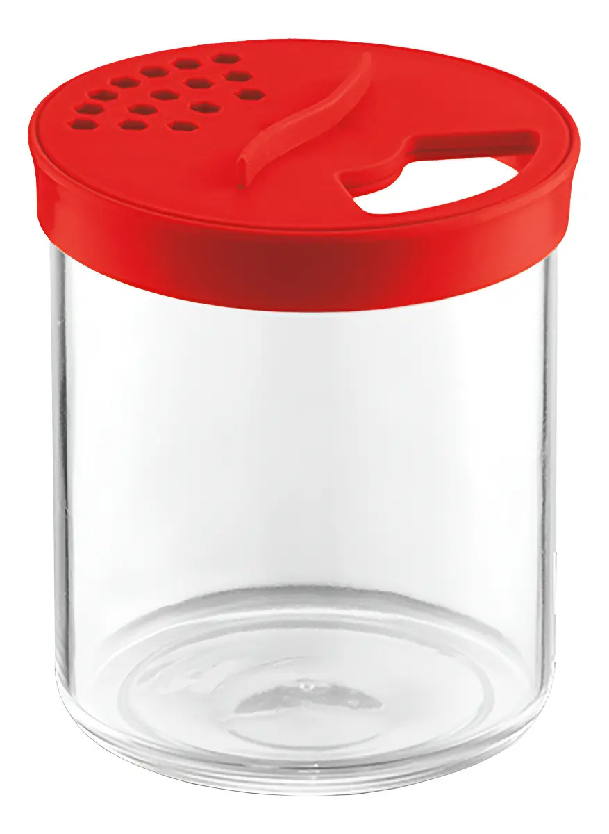 FARINHEIROS P TRANSPARENTE C/ TAMPA VERMELHO DE PL
