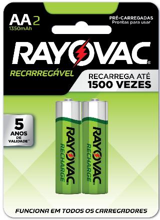 PILHA RAYOVAC RECARREG.1350A AAC2