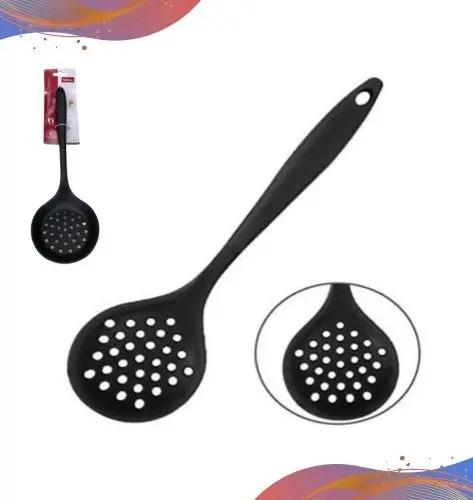 ESCUMADEIRA DE SILICONE PRETO 28 CM