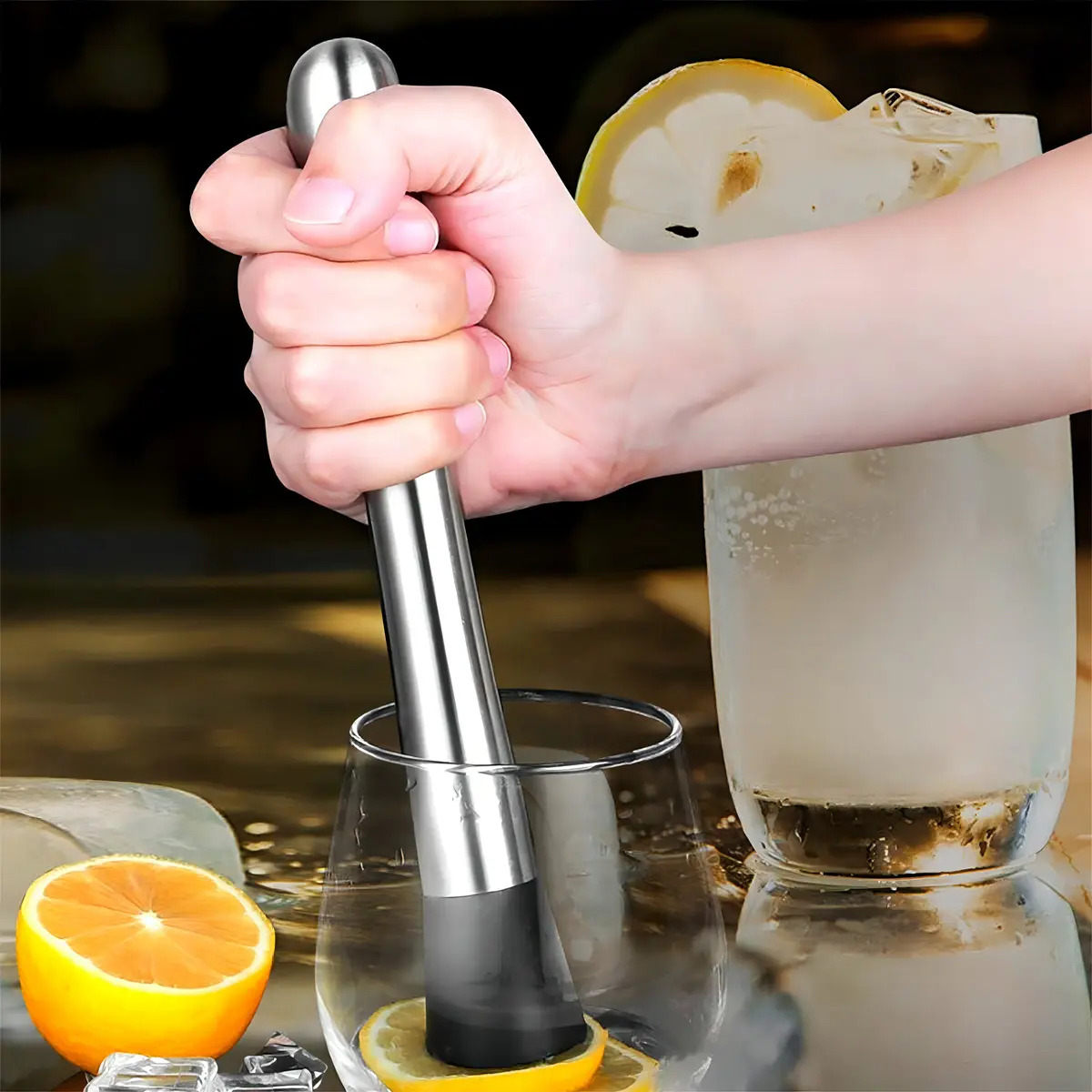 SOCADOR PARA DRINKS INOX 20 CM