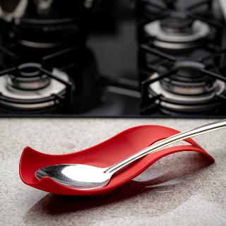 APOIOS P/ COLHER VERMELHO SOLIDO DE PLASTICO
