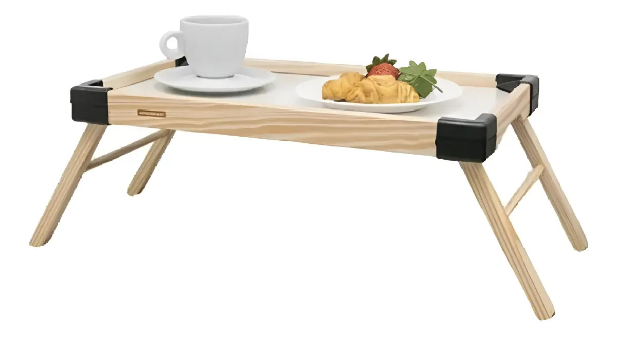 BANDEJA DE MADEIRA SMALL PRETA 47X27 CM