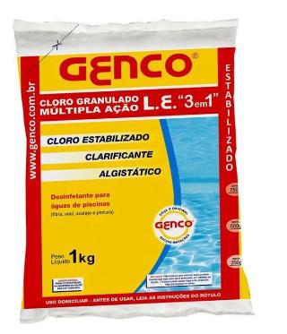 CLORO PISCINA MULT ACAO 1KG GENCO