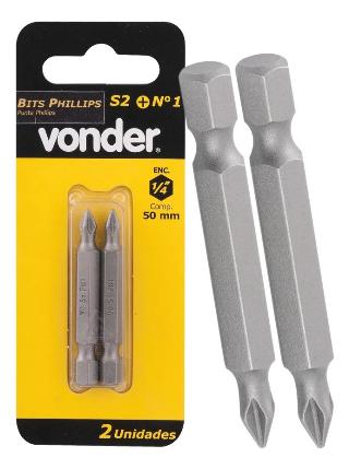 BITS PHILLIPS S2 1/4 N.1 50MM C/2PC VD