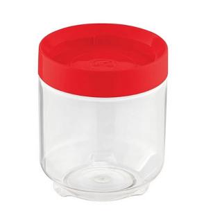 ORGANIZADOR CONECTA 0,6L TRANS. C/ TAMPA VERMEL