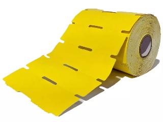 ETIQUETA PARA GONDOLA 105MMX30MM AMARELA 130G NAO ADESIVA