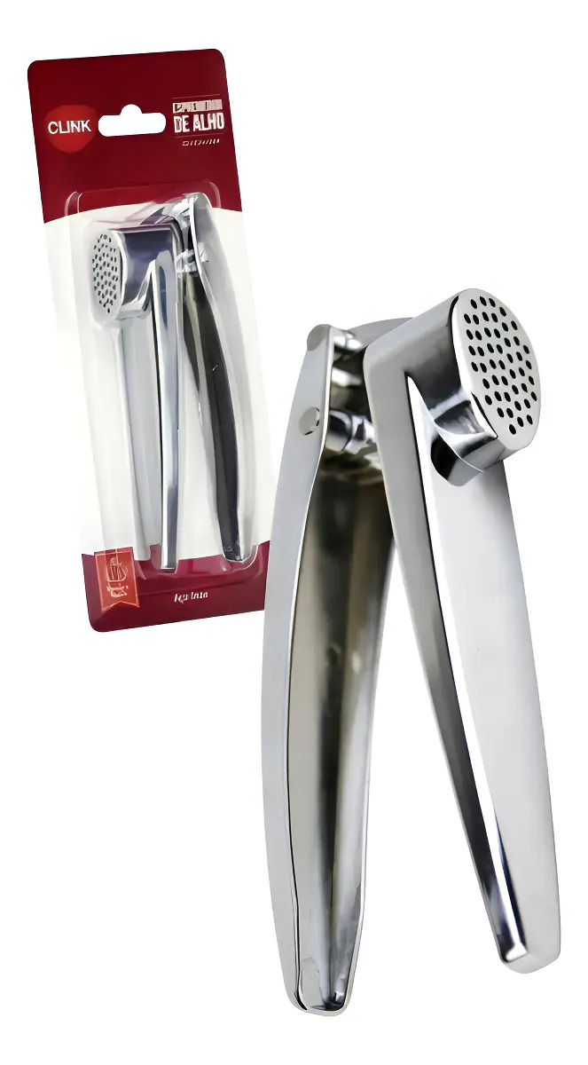 ESPREMEDOR EM INOX DE ALHO 15 CM