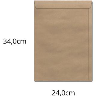 ENVELOPE SACO KRAFT NATURAL 240X340 RELUC