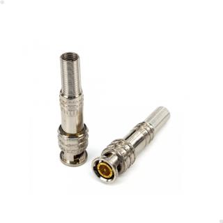 CONECTOR BNC PINO FIXO RG59 MOLA