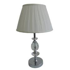 ABAJUR DE CRISTAL TOQUE BIVOLT C/ CUPULA 36 CM