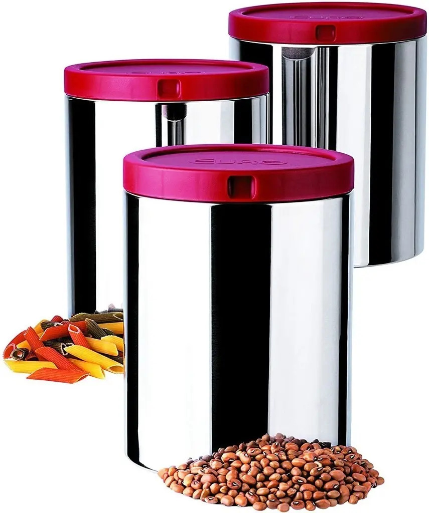 CJ DE PORTA MANTIMENTOS DE INOX VERM 03 PCS