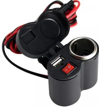 CARREGADOR PARA MOTO USB 12V