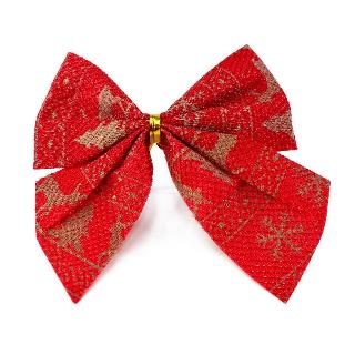 LAÇO 11CM 03 PEÇAS FELTRO VERMELHO NATAL