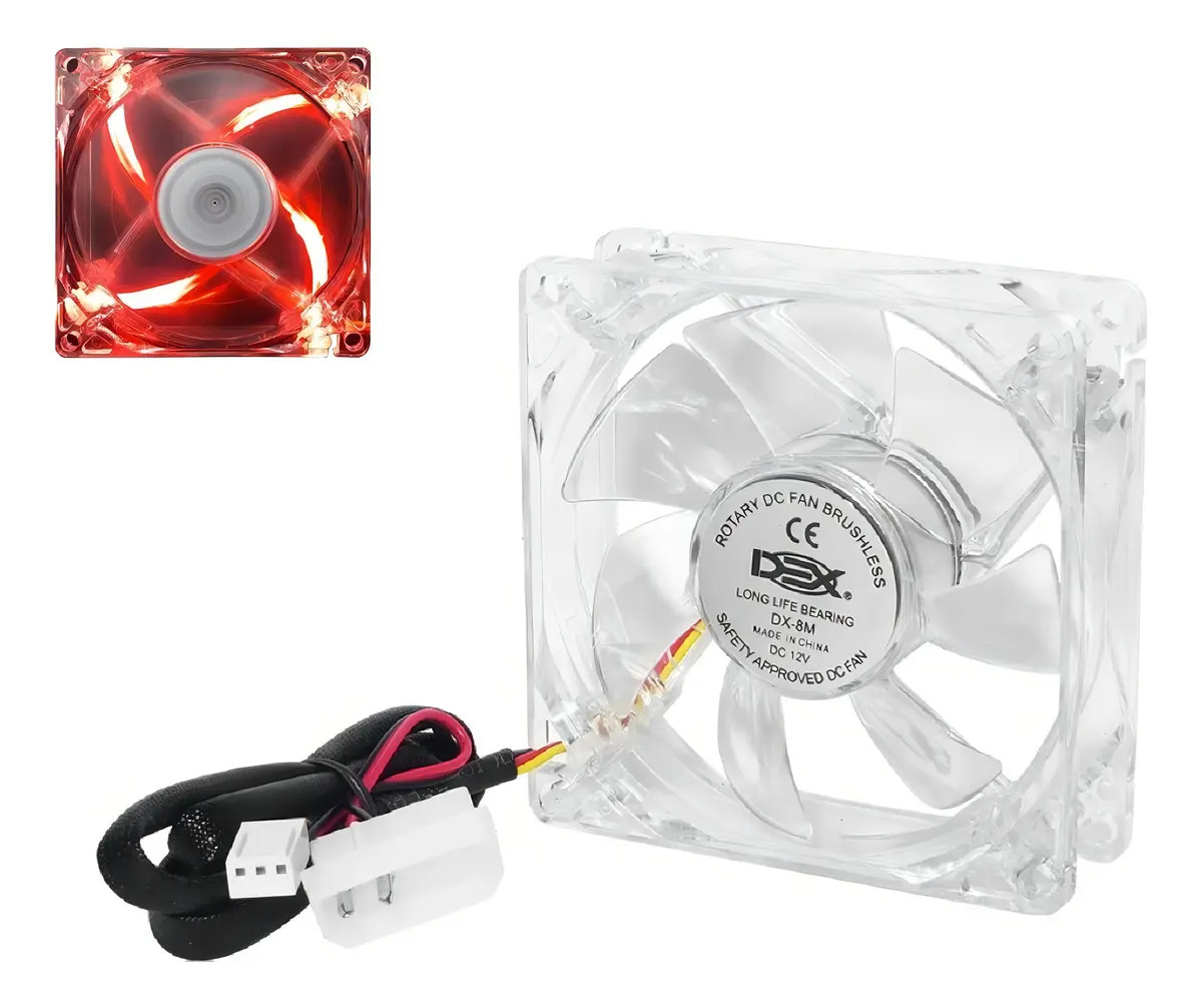 COOLER P/GAB F7-L50RD 3PIN 8X8X2,5CM