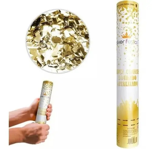 LANCA CONFETES SILVER METALIZADO DO 30CM