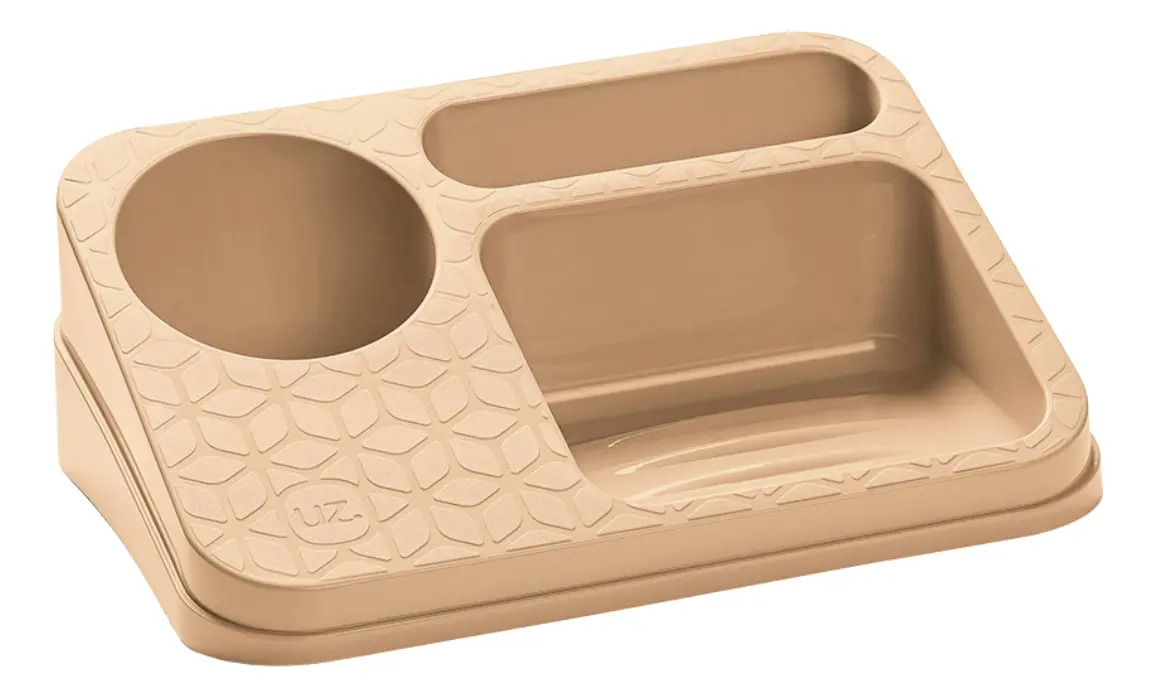 ORGANIZADOR DE PIA CAPUCCINO SOLIDO DE PLASTICO