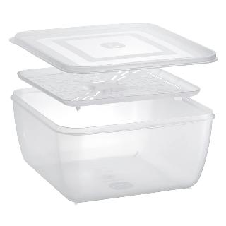 ESCORREDOR DE VERDURA TRANSPARENTE DE PLASTICO