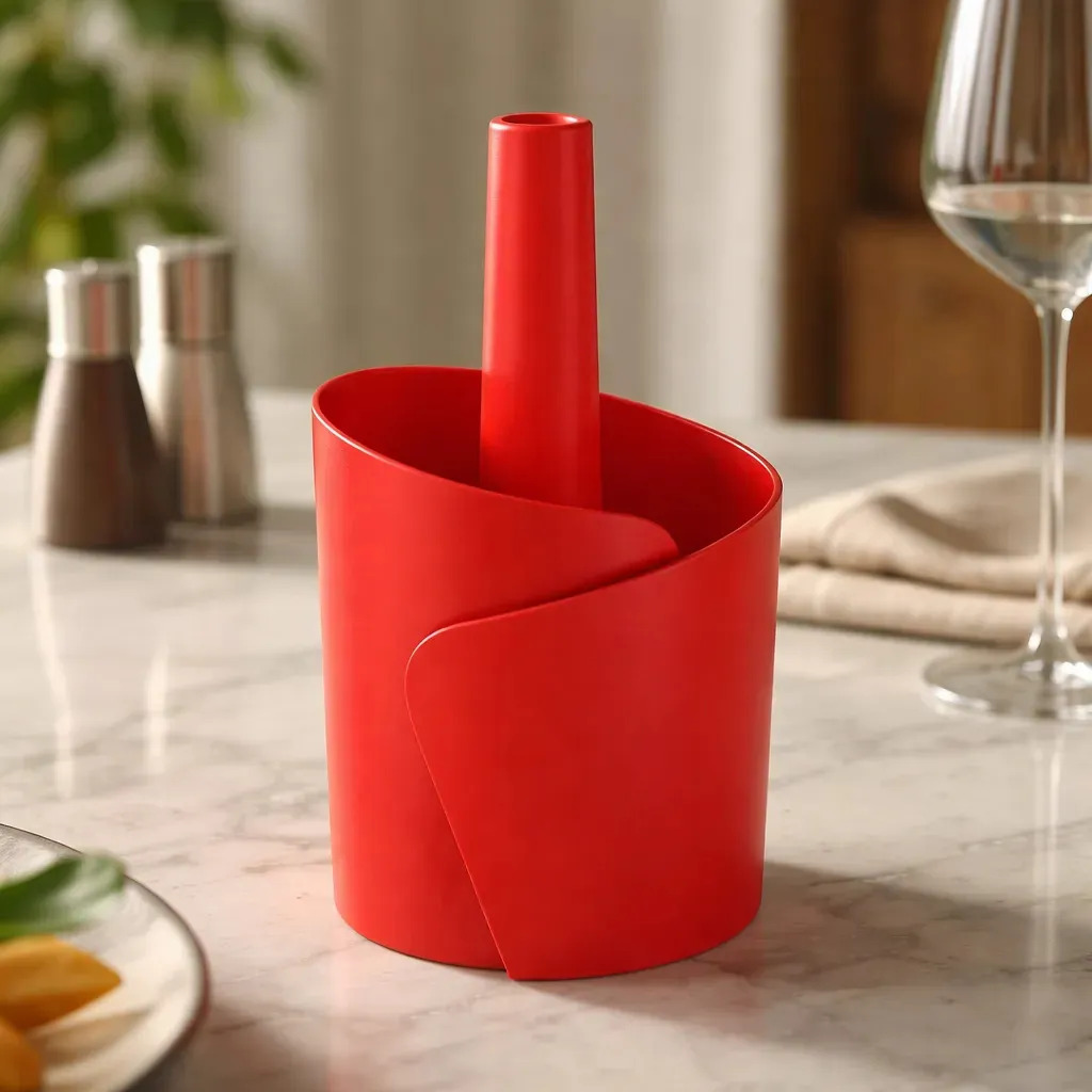 PORTA PAPEL TOALHA DE PLASTICO VERMELHO