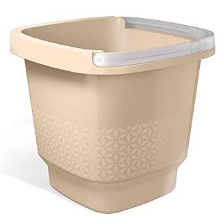 BALDES 12L DE PLASTICO CAPUCCINO COM ALCA TRANS