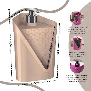DISPENSER CLICK CAPUCCINO SOLIDO DE PLASTICO