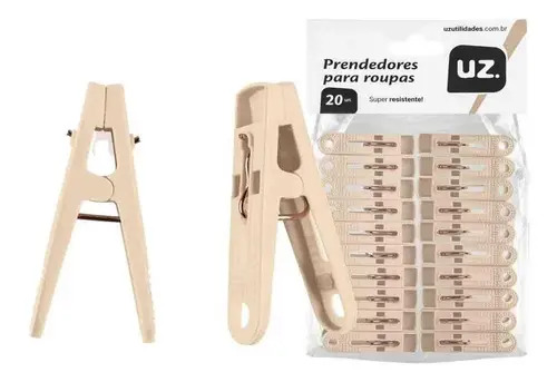 KITS COM 20 PRENDEDORES PLASTICOS 5,3CM CAPPUCC