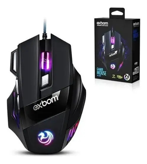 MOUSE GAMER 7D 3200DPI LED/USB MS-G260 EXBOM