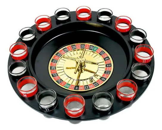 Jogo Roleta Drink Cassino Roulette Bebidas 17 Peça